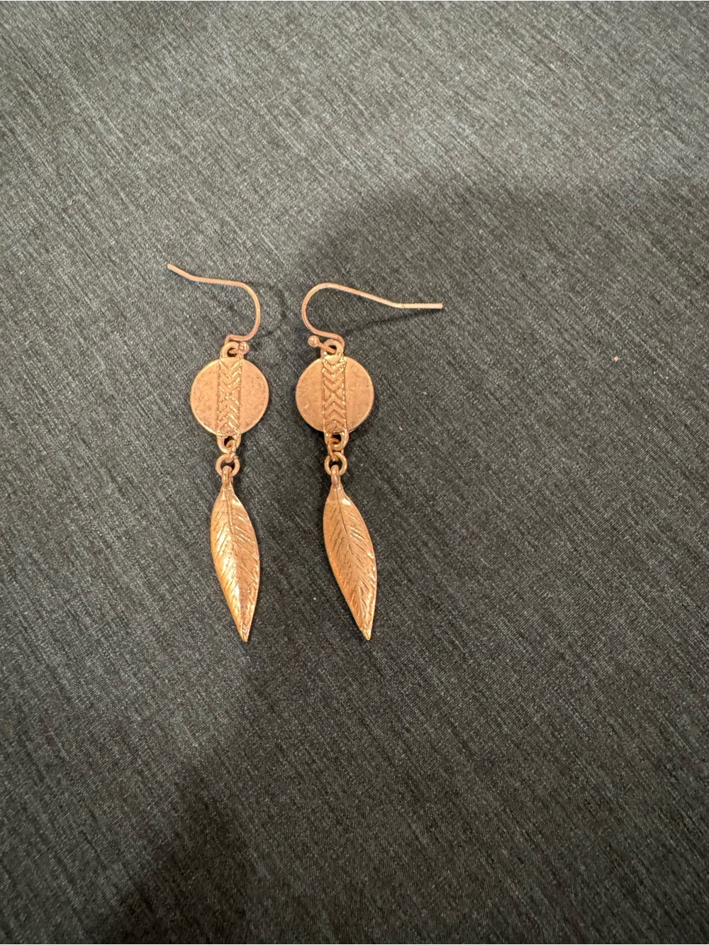 Silver Feather Drop Earrings